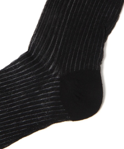 Heather（ヘザー）の「シアーハイSOX　 109492（ソックス/靴下・レディース・ホワイト/ブラック・FREE）」の5枚目の写真