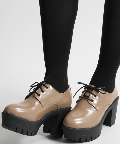 WEGO(ウィゴー)の「WEGO/タンクヒールシューズ(パンプス・レディース・ブラック/ブラウン/ブラック系その他/ワイン・MEDIUM/LARGE)」の4枚目の写真