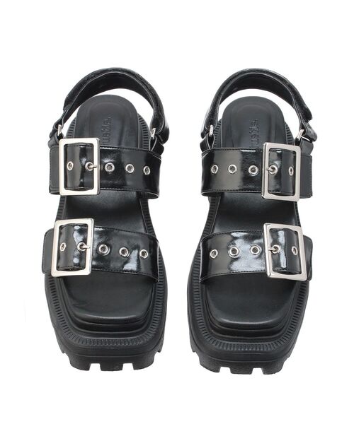 jouetie（ジュエティ）の「チャンキーソールベルトサンダル（サンダル・レディース・ブラック/シルバー・LARGE/MEDIUM）」の11枚目の写真