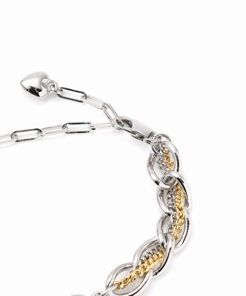 Bijou R.I (ビジューアールアイ)の「【Bijou R.I / ビジューアールアイ】Stitch chain Ribbon Bracelet(ブレスレット・レディース・シルバー・FREE)」の7枚目の写真