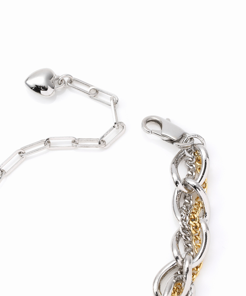 Bijou R.I (ビジューアールアイ)の「【Bijou R.I / ビジューアールアイ】Stitch chain Ribbon Bracelet(ブレスレット・レディース・シルバー・FREE)」の8枚目の写真