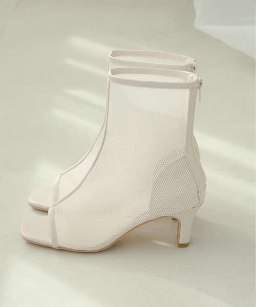 Ambre Neige(アンブルネージュ)の「シアーショートブーツ/WEB/EC限定商品(ブーツ・レディース・ブラック/アイボリー・LARGE/SMALL/MEDIUM/X-LARGE)」の12枚目の写真