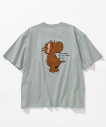 【Tom & Jerry/トム & ジェリー】アートワークデザイン サガラ刺繍 ルーズ 半袖クルーネックTシャツ