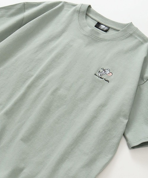 Tom&Jerry(トムアンドジェリー)の「【Tom & Jerry/トム & ジェリー】アートワークデザイン サガラ刺繍 ルーズ 半袖クルーネックTシャツ(Tシャツ/カットソー・メンズ・スミクロ/ブルー系その他/グリーン/オフホワイト・LL/M/L)」の11枚目の写真