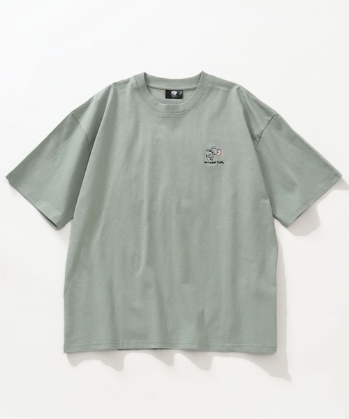 Tom&Jerry(トムアンドジェリー)の「【Tom & Jerry/トム & ジェリー】アートワークデザイン サガラ刺繍 ルーズ 半袖クルーネックTシャツ(Tシャツ/カットソー・メンズ・スミクロ/ブルー系その他/グリーン/オフホワイト・LL/M/L)」の6枚目の写真