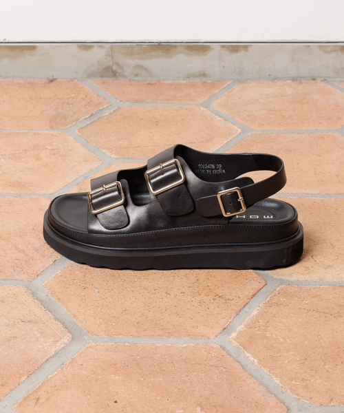 MOHI(モヒ)の「【MOHI/モヒ】バックル3ストラップサンダル(サンダル・レディース・ブラック・35/36/37/38/39)」の6枚目の写真