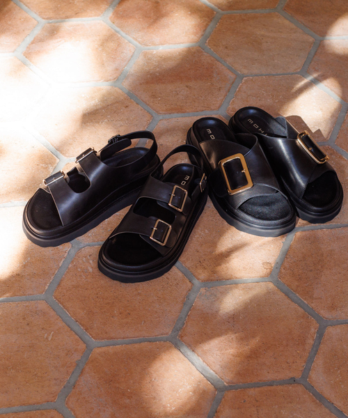 MOHI(モヒ)の「【MOHI/モヒ】バックル3ストラップサンダル(サンダル・レディース・ブラック・35/36/37/38/39)」の10枚目の写真