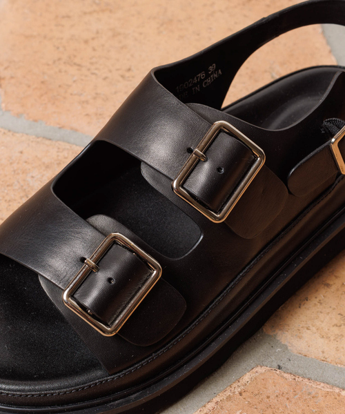 MOHI(モヒ)の「【MOHI/モヒ】バックル3ストラップサンダル(サンダル・レディース・ブラック・35/36/37/38/39)」の12枚目の写真