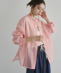 hunch | 【WEB限定/別注】バンドカラー シアーシャツ(シャツ/ブラウス)
