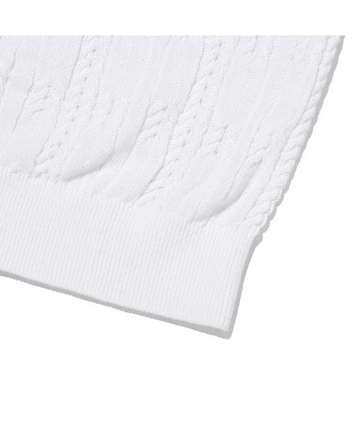 KIRSH（キルシー）の「KIRSH SMALL CHERRY CABLE CROP SHORT SLEEVE KNIT CARDIGAN キルシー スモールチェリー ケーブル クロップ ニットカーディガン【S】（カーディガン/ボレロ・レディース・ピンク/ホワイト/ライトグレー・ONE SIZE）」の8枚目の写真