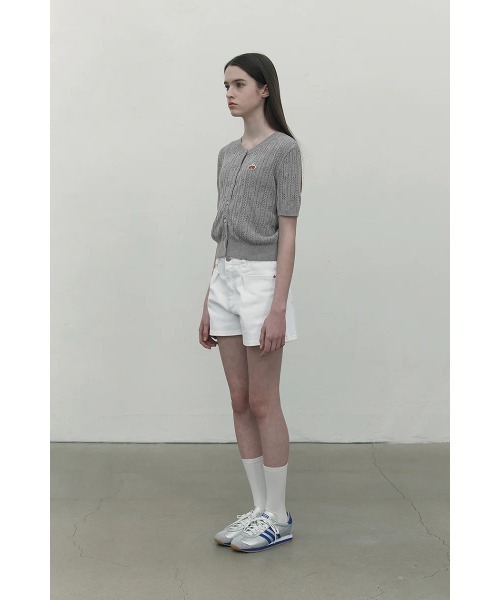 KIRSH（キルシー）の「KIRSH SMALL CHERRY CABLE CROP SHORT SLEEVE KNIT CARDIGAN キルシー スモールチェリー ケーブル クロップ ニットカーディガン【S】（カーディガン/ボレロ・レディース・ピンク/ホワイト/ライトグレー・ONE SIZE）」の11枚目の写真