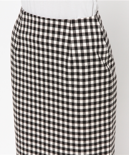 NATURAL BEAUTY BASIC（ナチュラルビューティーベーシック）の「【JJ 11月号掲載】ギンガムタイトスカート（スカート・レディース・グレー系その他/ブラック系その他・MEDIUM/SMALL/LARGE/X-SMALL）」の8枚目の写真