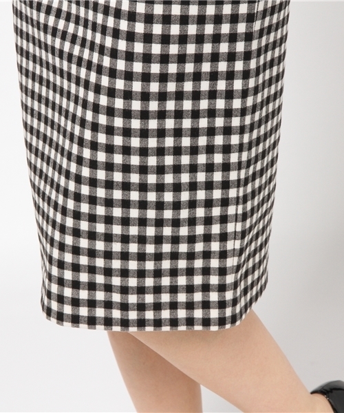 NATURAL BEAUTY BASIC（ナチュラルビューティーベーシック）の「【JJ 11月号掲載】ギンガムタイトスカート（スカート・レディース・グレー系その他/ブラック系その他・MEDIUM/SMALL/LARGE/X-SMALL）」の10枚目の写真