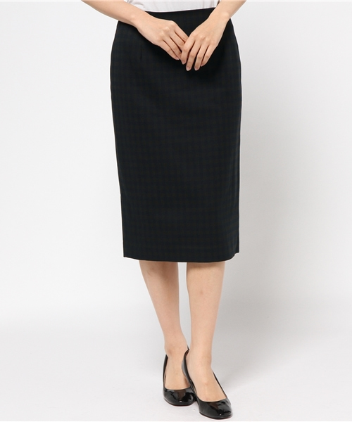 NATURAL BEAUTY BASIC（ナチュラルビューティーベーシック）の「【JJ 11月号掲載】ギンガムタイトスカート（スカート・レディース・グレー系その他/ブラック系その他・MEDIUM/SMALL/LARGE/X-SMALL）」の6枚目の写真