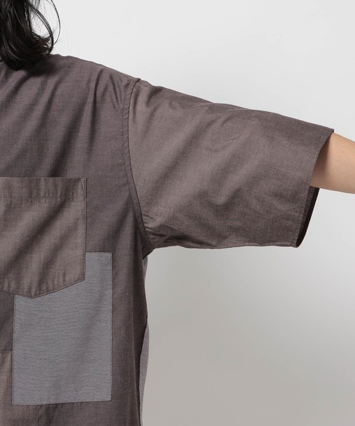 niko and（ニコアンド）の「パッチワーク半袖シャツ（シャツ