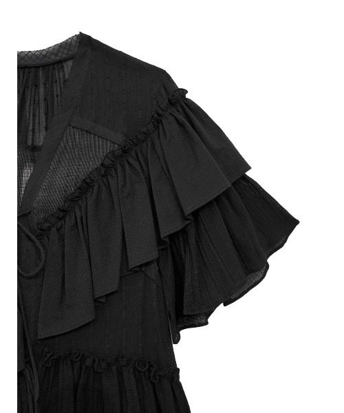 Ameri(アメリ)の「MEDI INDIA COTTON ASYMMETRY BLOUSE(シャツ/ブラウス・レディース・ブラック/オフホワイト/イエロー・FREE)」の20枚目の写真