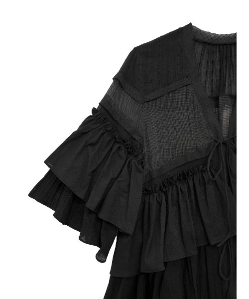 Ameri(アメリ)の「MEDI INDIA COTTON ASYMMETRY BLOUSE(シャツ/ブラウス・レディース・ブラック/オフホワイト/イエロー・FREE)」の19枚目の写真