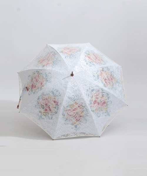 axes femme(アクシーズファム)の「レース重ねオーナメント柄傘(長傘・レディース・ブラック/ホワイト・FREE)」の3枚目の写真