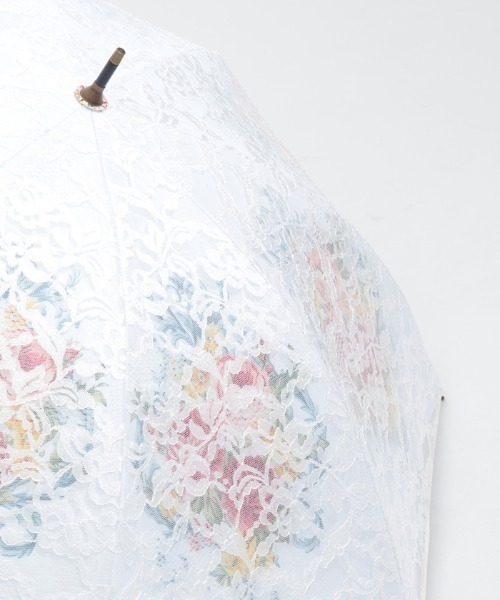 axes femme(アクシーズファム)の「レース重ねオーナメント柄傘(長傘・レディース・ブラック/ホワイト・FREE)」の4枚目の写真
