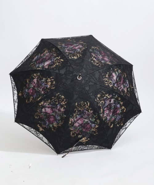 axes femme(アクシーズファム)の「レース重ねオーナメント柄傘(長傘・レディース・ブラック/ホワイト・FREE)」の9枚目の写真