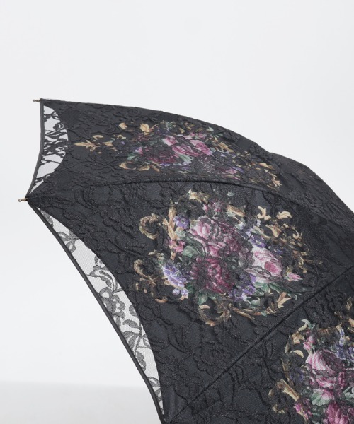 axes femme(アクシーズファム)の「レース重ねオーナメント柄傘(長傘・レディース・ブラック/ホワイト・FREE)」の10枚目の写真