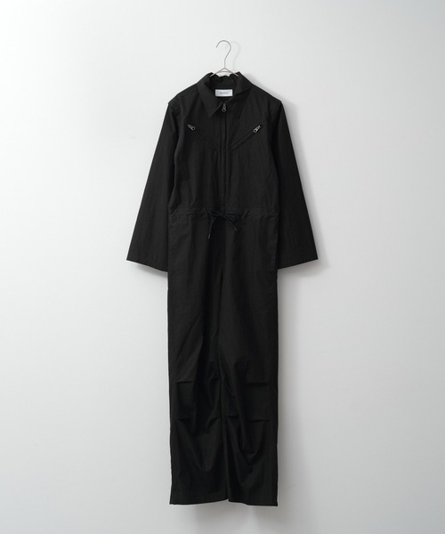 WHIMSIC(ウィムジック)の「【UNISEX/2サイズ展開】CVCタンカースジャンプスーツ(つなぎ/オールインワン・メンズ・ブラック・1/2)」の2枚目の写真