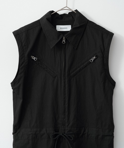 WHIMSIC(ウィムジック)の「【UNISEX/2サイズ展開】CVCタンカースジャンプスーツ(つなぎ/オールインワン・メンズ・ブラック・1/2)」の11枚目の写真