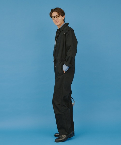 WHIMSIC(ウィムジック)の「【UNISEX/2サイズ展開】CVCタンカースジャンプスーツ(つなぎ/オールインワン・メンズ・ブラック・1/2)」の14枚目の写真