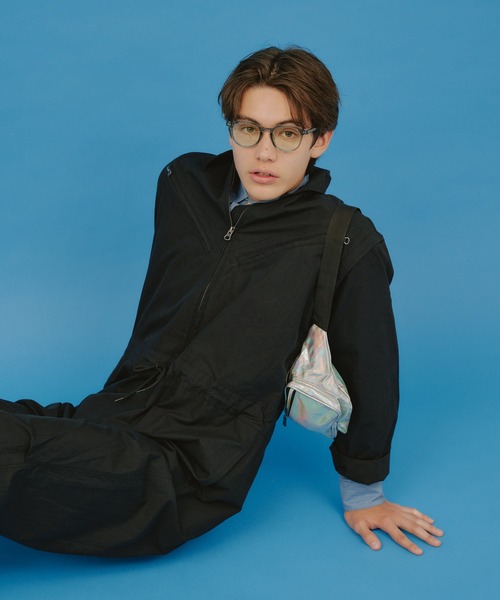 WHIMSIC(ウィムジック)の「【UNISEX/2サイズ展開】CVCタンカースジャンプスーツ(つなぎ/オールインワン・メンズ・ブラック・1/2)」の17枚目の写真