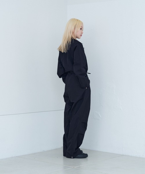 WHIMSIC(ウィムジック)の「【UNISEX/2サイズ展開】CVCタンカースジャンプスーツ(つなぎ/オールインワン・メンズ・ブラック・1/2)」の19枚目の写真
