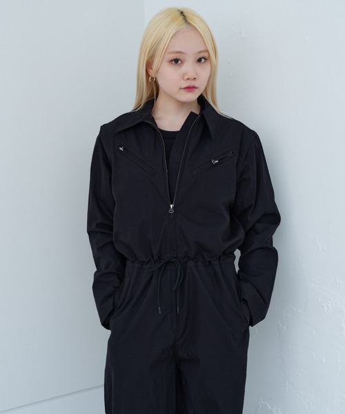 WHIMSIC(ウィムジック)の「【UNISEX/2サイズ展開】CVCタンカースジャンプスーツ(つなぎ/オールインワン・メンズ・ブラック・1/2)」の21枚目の写真