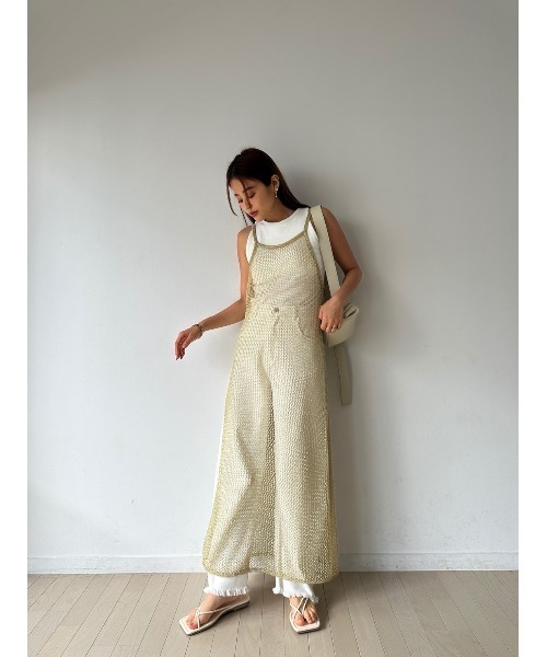 TRUNC(トランクエイティーエイト)の「Glitter Mesh Dress(ワンピース・レディース・ゴールド/ブラック・FREE)」の11枚目の写真