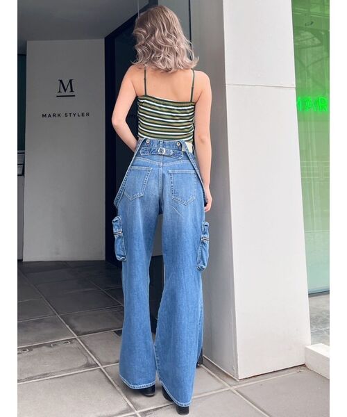 GYDA（ジェイダ）の「ワッフルボーダーベアビスチェ（キャミソール・レディース・ブラウン/グリーン/オフホワイト・FREE）」の8枚目の写真