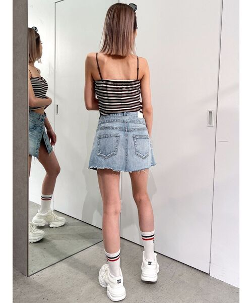 GYDA（ジェイダ）の「ワッフルボーダーベアビスチェ（キャミソール・レディース・ブラウン/グリーン/オフホワイト・FREE）」の20枚目の写真