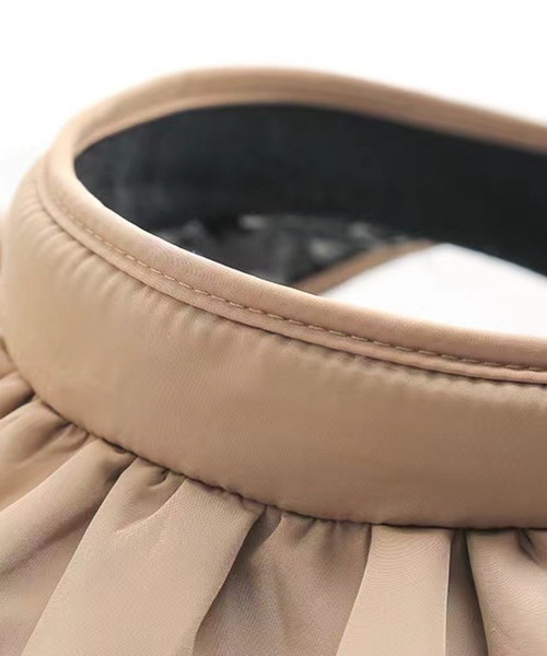 Miniministore(ミニミニストア)の「レディース 日焼け防止 つば広帽子(サンバイザー・レディース・ライトブラウン/ネイビー/ライトピンク/ブラック/アイボリー・FREE)」の10枚目の写真