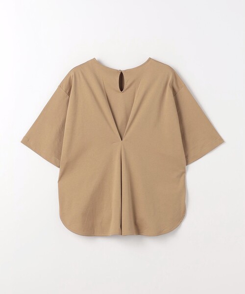 green label relaxing（グリーンレーベルリラクシング）の「KOKAGE タック ラウンドヘム プルオーバー カットソー -接触冷感・UVカット-（Tシャツ/カットソー・レディース・ベージュ/ネイビー/オフホワイト/ブラック・FREE）」の15枚目の写真