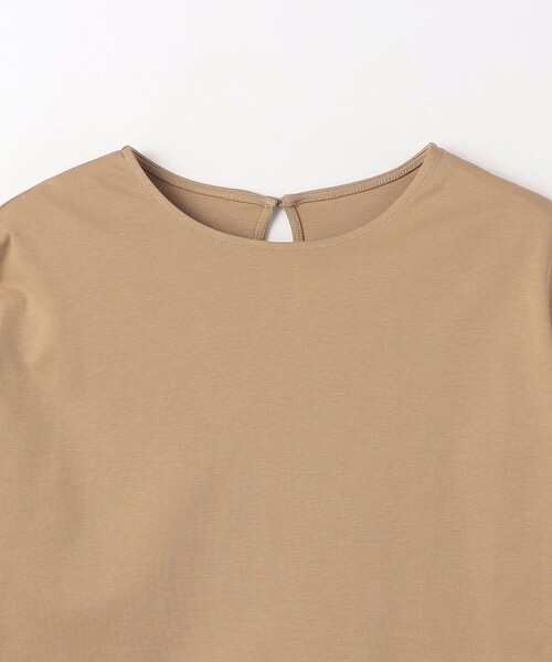 green label relaxing（グリーンレーベルリラクシング）の「KOKAGE タック ラウンドヘム プルオーバー カットソー -接触冷感・UVカット-（Tシャツ/カットソー・レディース・ベージュ/ネイビー/オフホワイト/ブラック・FREE）」の16枚目の写真