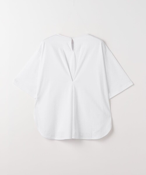 green label relaxing（グリーンレーベルリラクシング）の「KOKAGE タック ラウンドヘム プルオーバー カットソー -接触冷感・UVカット-（Tシャツ/カットソー・レディース・ベージュ/ネイビー/オフホワイト/ブラック・FREE）」の10枚目の写真