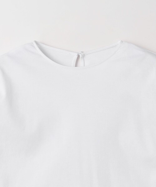 green label relaxing（グリーンレーベルリラクシング）の「KOKAGE タック ラウンドヘム プルオーバー カットソー -接触冷感・UVカット-（Tシャツ/カットソー・レディース・ベージュ/ネイビー/オフホワイト/ブラック・FREE）」の11枚目の写真