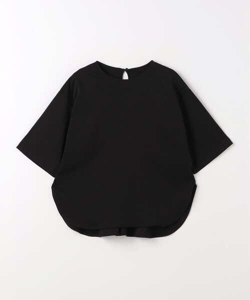 green label relaxing（グリーンレーベルリラクシング）の「KOKAGE タック ラウンドヘム プルオーバー カットソー -接触冷感・UVカット-（Tシャツ/カットソー・レディース・ベージュ/ネイビー/オフホワイト/ブラック・FREE）」の13枚目の写真