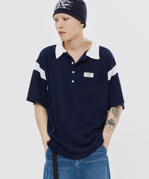 ROMANTIC CROWN(ロマンティッククラウン)の「【UNISEX】ROMANTIC CROWN/4ボタン クラシック ポロシャツ(ポロシャツ・レディース・グレー/ネイビー・MEDIUM/LARGE)」の6枚目の写真