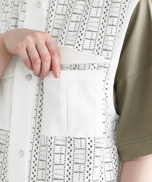 n'OrLABEL（ノアールレーベル）の「『ノーカラーレースジレ』（ベスト・レディース・ブラック/オフホワイト・1/2）」の12枚目の写真