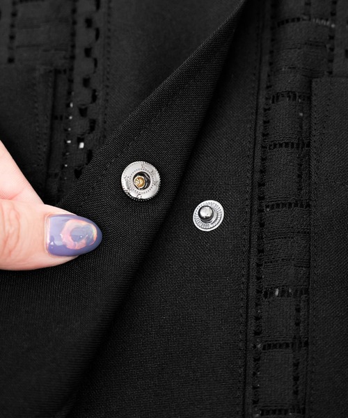 n'OrLABEL（ノアールレーベル）の「『ノーカラーレースジレ』（ベスト・レディース・ブラック/オフホワイト・1/2）」の20枚目の写真