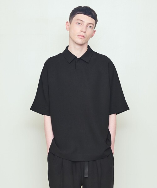 【美品】UA & SONS DAISUKE OBANAブラック ポロシャツ UNITED ARROWS & SONS by DAISUKE OBANA（ユナイテッドアローズアンド
