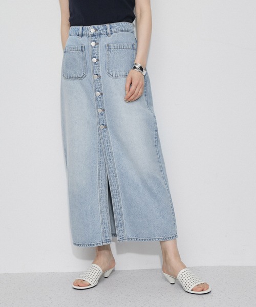 ROLLA'S(ローラス)の「【ROLLA'S(ローラス)】SAILOR SKIRT LYOCELL BLUE(デニムスカート・レディース・ブルー・26)」の1枚目の写真