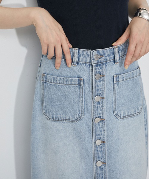 ROLLA'S(ローラス)の「【ROLLA'S(ローラス)】SAILOR SKIRT LYOCELL BLUE(デニムスカート・レディース・ブルー・26)」の18枚目の写真