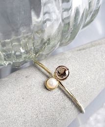 itam（アイタム）の「【itam】アイタム/ NATURAL STONE 天然石×淡水パール ブラスリング（リング）」