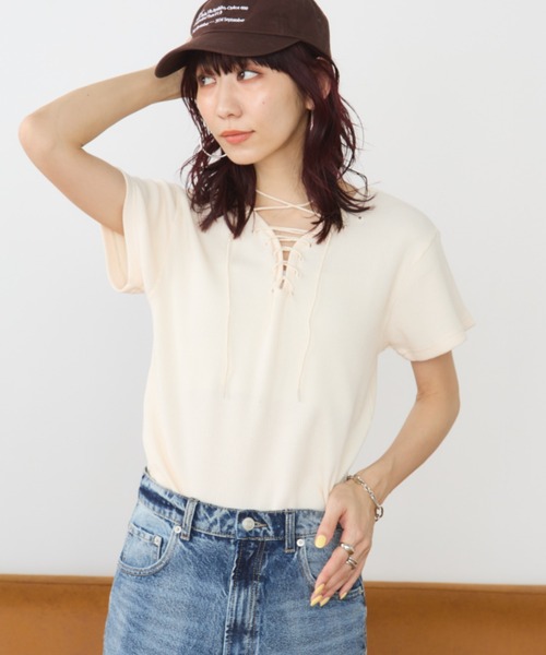 Theory レースアップ 半袖カットソー BREEZY SUMMER TOPS | Theory luxe（セオリーリュクス）公式通販サイト