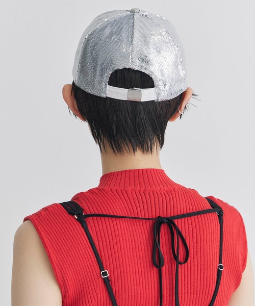 VIVIANO（ヴィヴィアーノ）の「【VIVIANO/ヴィヴィアーノ】スパンコールキャップ（キャップ・レディース・シルバー・FREE）」の5枚目の写真