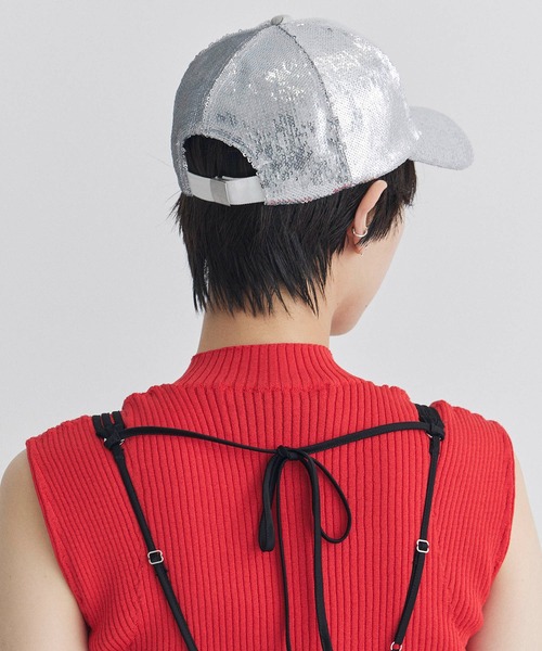 VIVIANO（ヴィヴィアーノ）の「【VIVIANO/ヴィヴィアーノ】スパンコールキャップ（キャップ・レディース・シルバー・FREE）」の6枚目の写真